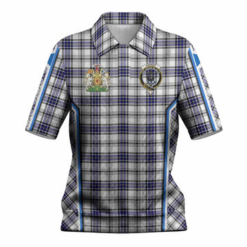Hannay Tartan Crest Women’s Polo Sweater Top Scotland Coat of Arm Flag Style