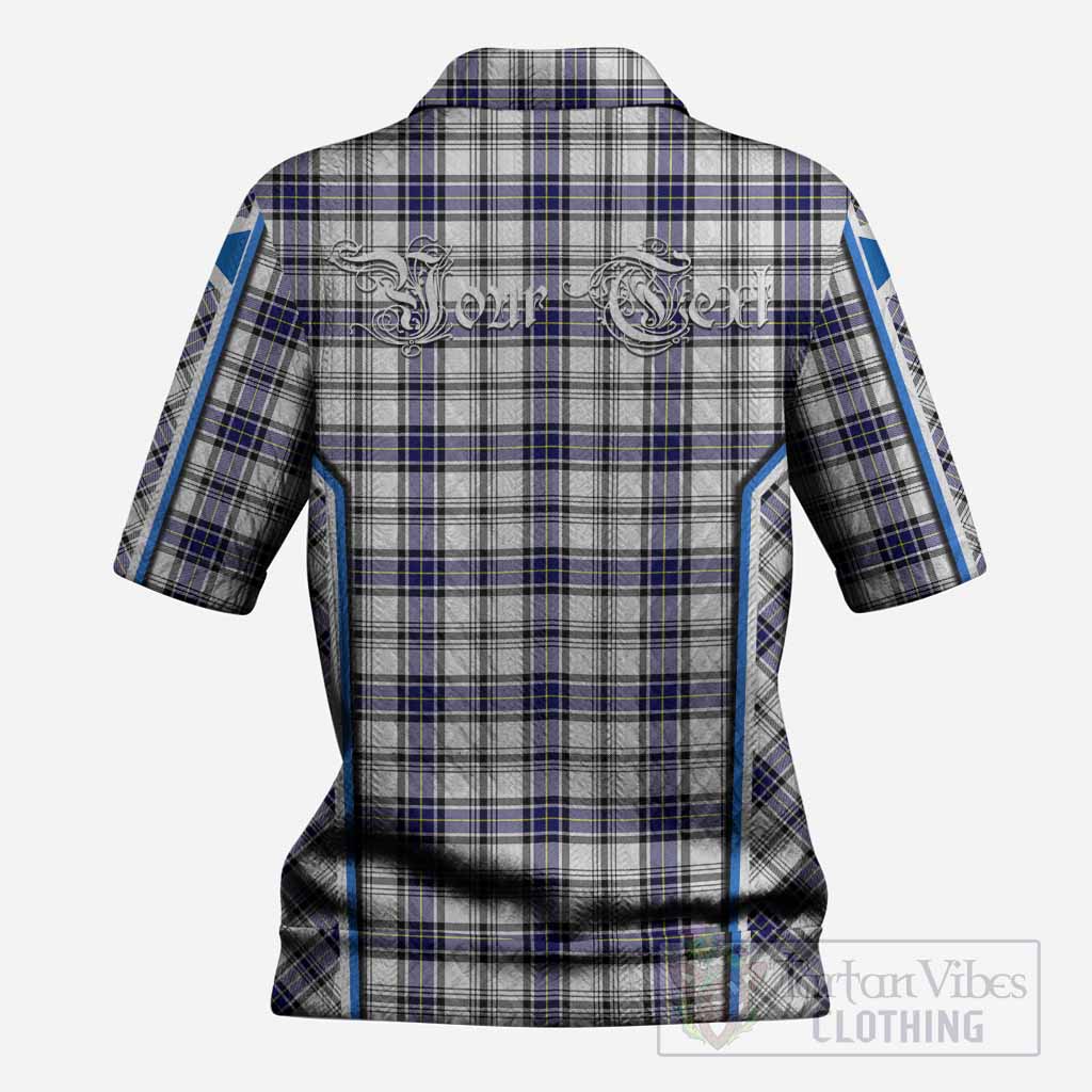 Hannay Tartan Crest Women’s Polo Sweater Top Scotland Coat of Arm Flag Style