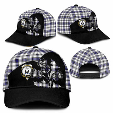 Hannay Tartan Family Crest Classic Cap Scotland Thistle Floral Flag Style