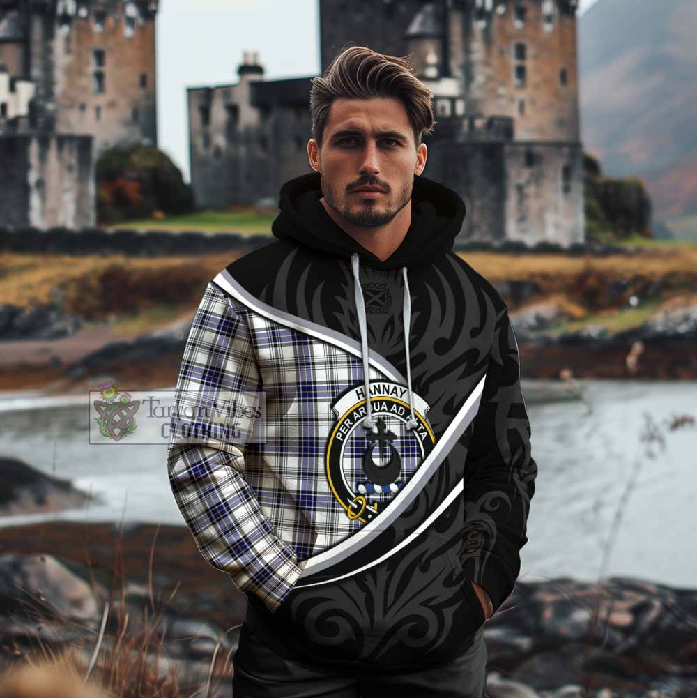 Hannay Tartan Family Crest Cotton Hoodie Celtic Scottish Thistle Floral - Tartan Vibes Clothing