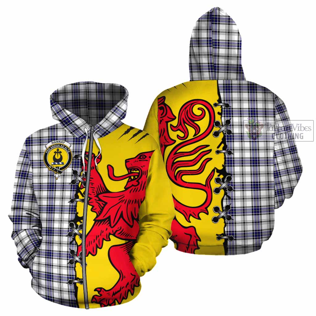 Hannay Tartan Family Crest Cotton Hoodie Lion Rampant Honor - Tartan Vibes Clothing