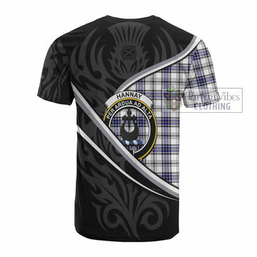 Hannay Tartan Family Crest Cotton T-shirt Celtic Scottish Thistle Floral - Tartan Vibes Clothing