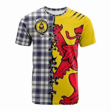 Hannay Tartan Family Crest Cotton T-shirt Lion Rampant Honor - Tartan Vibes Clothing