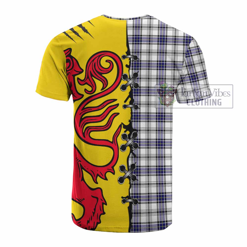 Hannay Tartan Family Crest Cotton T-shirt Lion Rampant Honor - Tartan Vibes Clothing