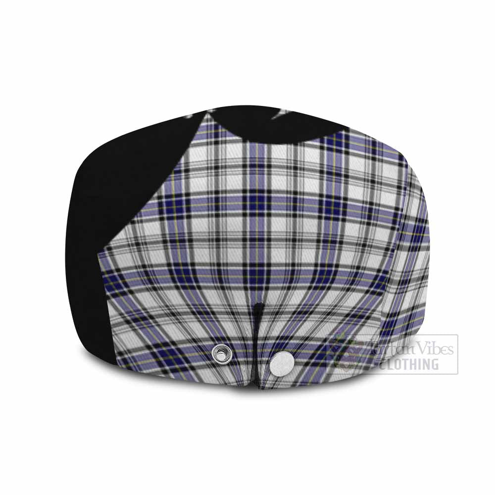 Hannay Tartan Family Crest Flat Cap, Jeff Cap Scotland Thistle Floral