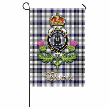 Hannay Tartan Family Crest Garden Flag Royal Thistle Welcome Style