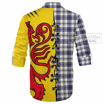 Hannay Tartan Family Crest Ghillie Kilt Shirt Lion Rampant Honor