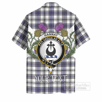 Hannay Tartan Family Crest Hawaiian Shirt Scottish Burns Night Thistle Floral