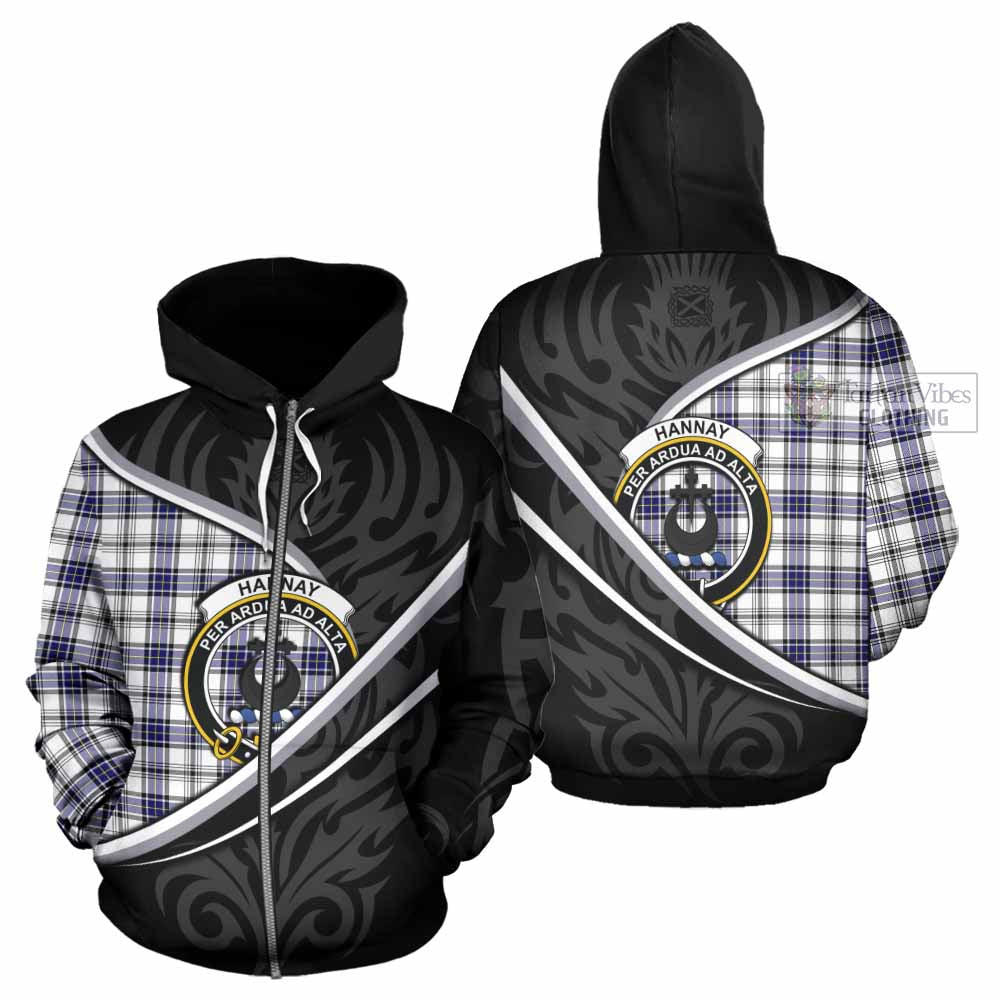 Hannay Tartan Family Crest Hoodie Celtic Scottish Thistle Floral - Tartan Vibes Clothing