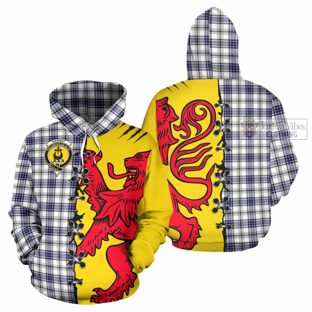 Hannay Tartan Family Crest Hoodie Lion Rampant Honor - Tartan Vibes Clothing
