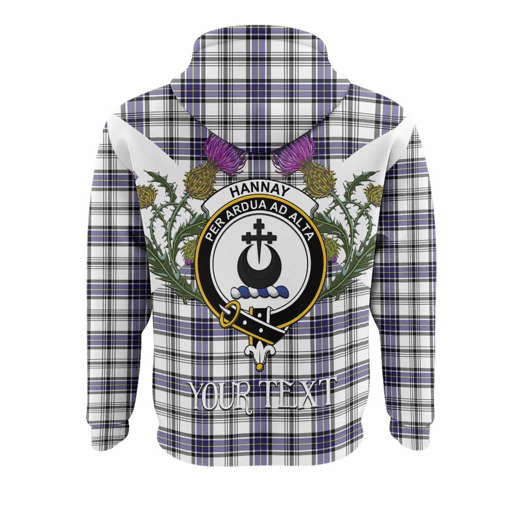 Hannay Tartan Family Crest Hoodie Scottish Burns Night Thistle Floral