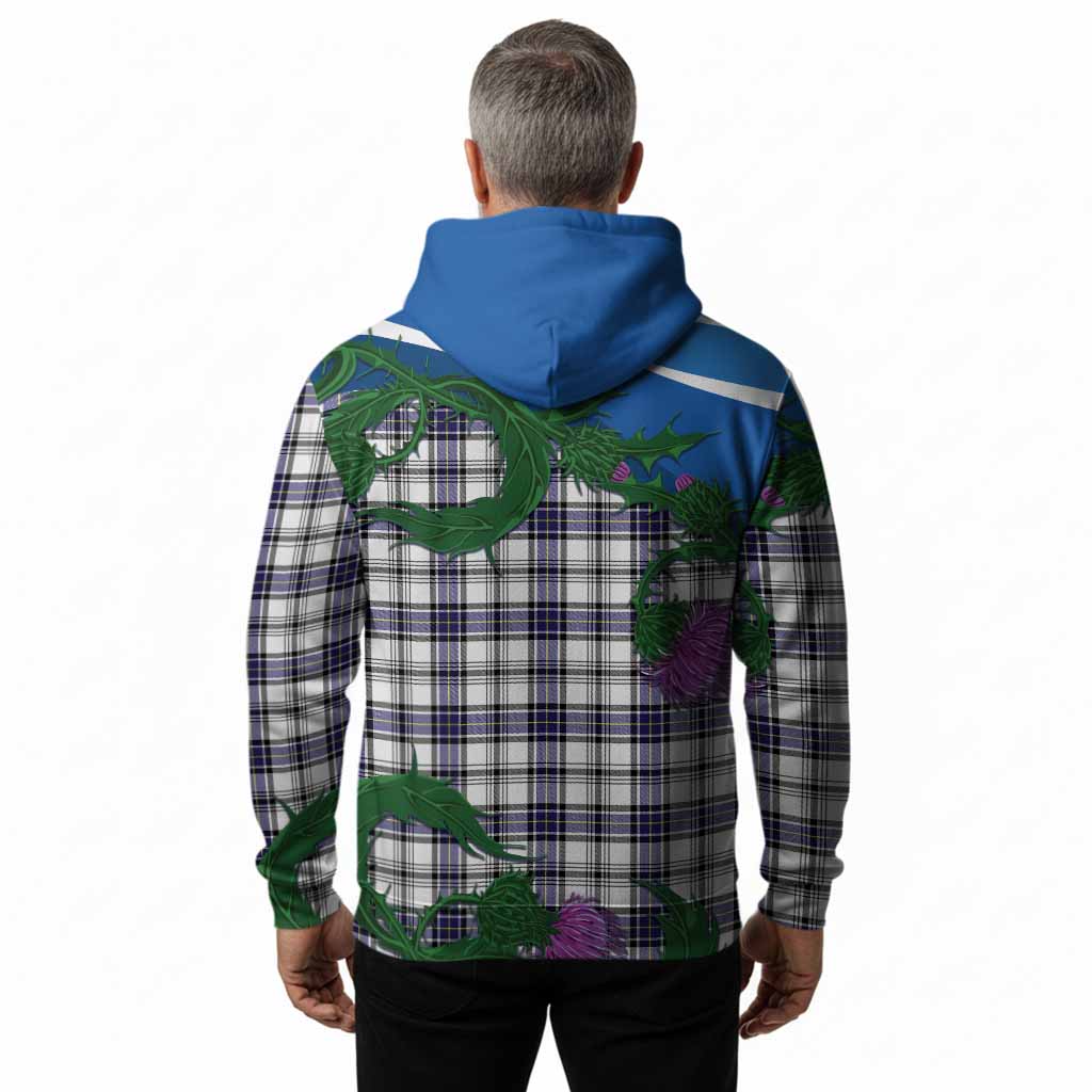Hannay Tartan Family Crest Hoodie Thistle in Minimalism