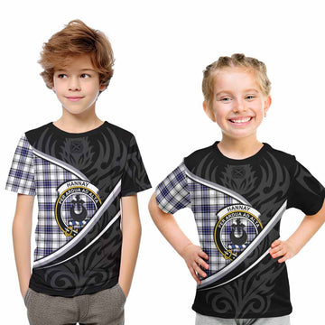 Hannay Tartan Family Crest Kid T-shirt Celtic Scottish Thistle Floral - Tartan Vibes Clothing