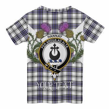 Hannay Tartan Family Crest Kid T-shirt Scottish Burns Night Thistle Floral