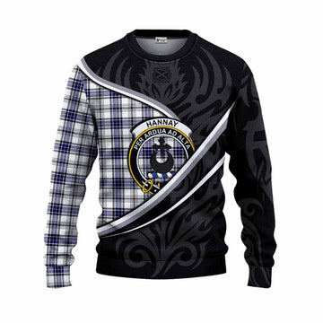 Hannay Tartan Family Crest Knitted Sweater Celtic Scottish Thistle Floral - Tartan Vibes Clothing