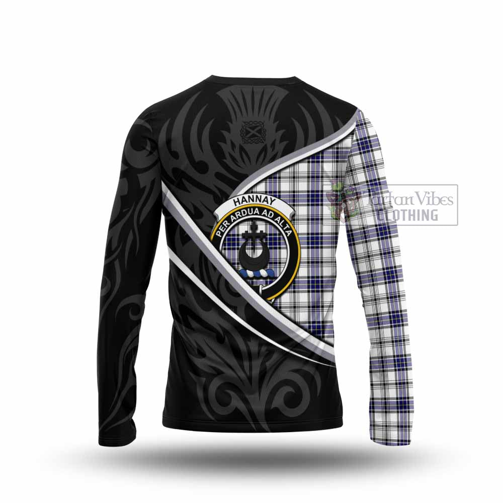 Hannay Tartan Family Crest Long Sleeve T-Shirt Celtic Scottish Thistle Floral - Tartan Vibes Clothing