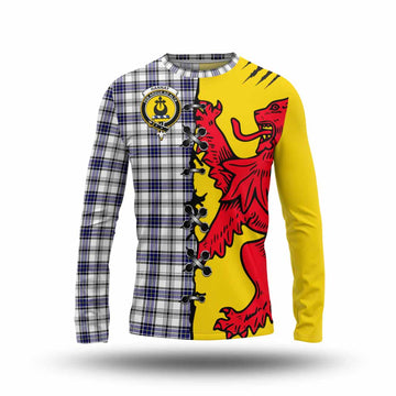 Hannay Tartan Family Crest Long Sleeve T-Shirt Lion Rampant Honor - Tartan Vibes Clothing