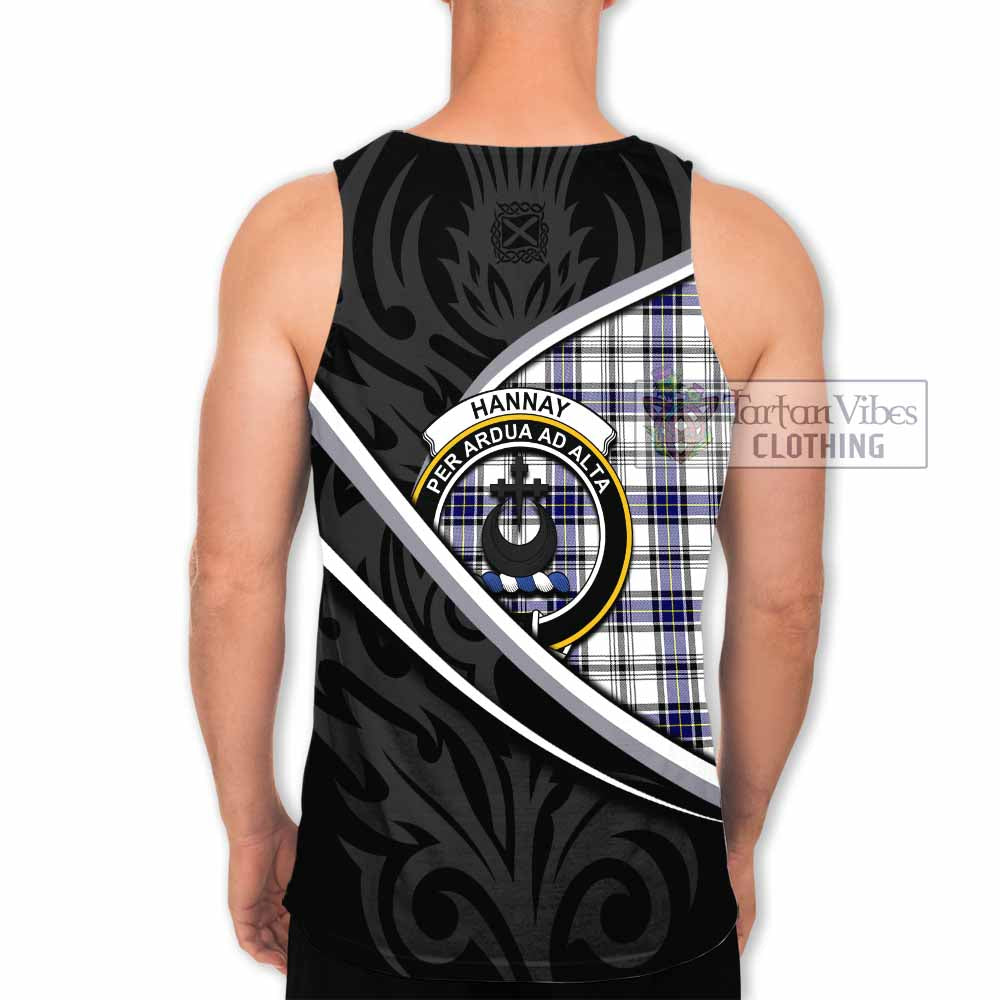 Hannay Tartan Family Crest Men Tank Top Celtic Scottish Thistle Floral - Tartan Vibes Clothing