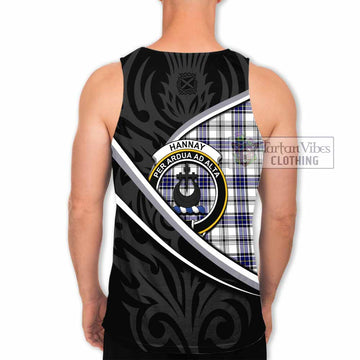 Hannay Tartan Family Crest Men Tank Top Celtic Scottish Thistle Floral - Tartan Vibes Clothing