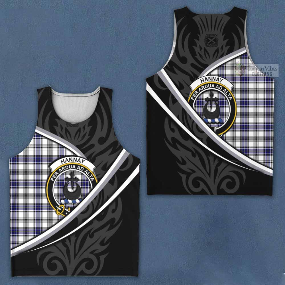 Hannay Tartan Family Crest Men Tank Top Celtic Scottish Thistle Floral - Tartan Vibes Clothing