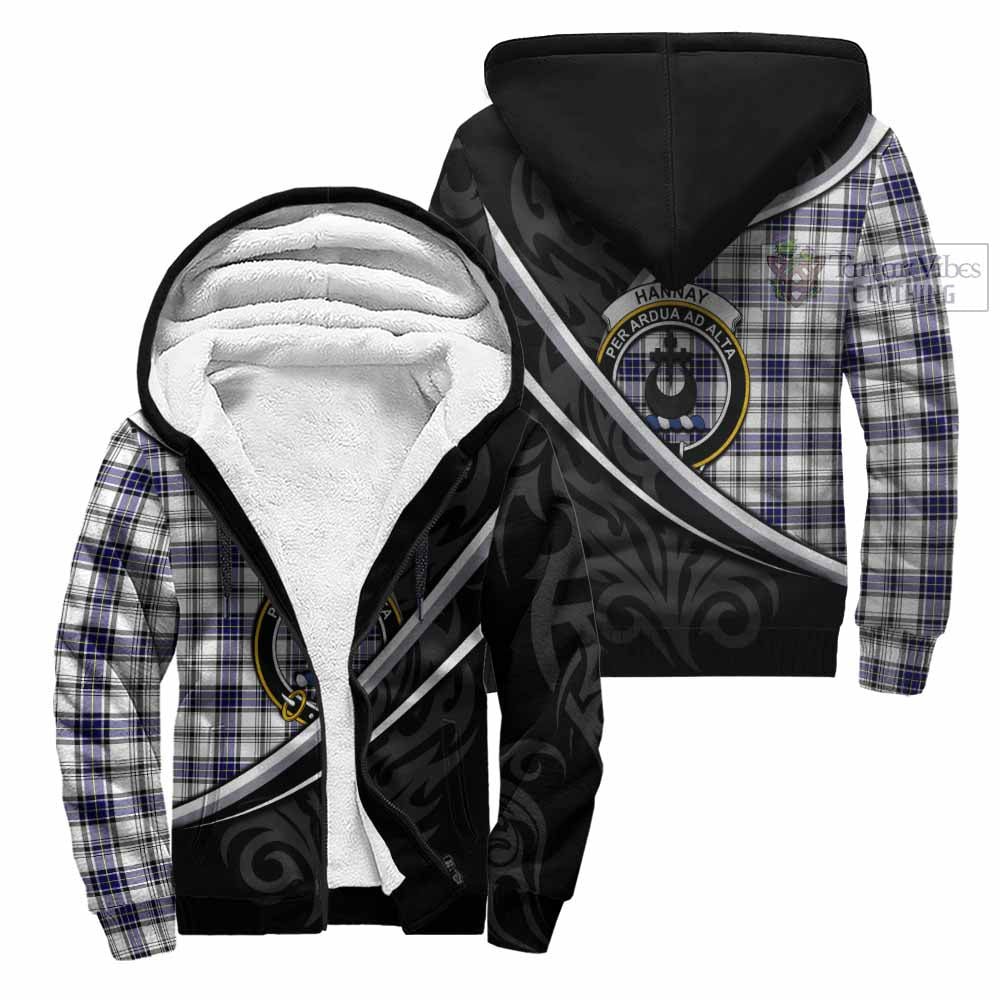 Hannay Tartan Family Crest Sherpa Hoodie Celtic Scottish Thistle Floral - Tartan Vibes Clothing