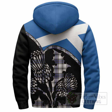 Hannay Tartan Family Crest Sherpa Hoodie Scotland Thistle Floral Flag Style