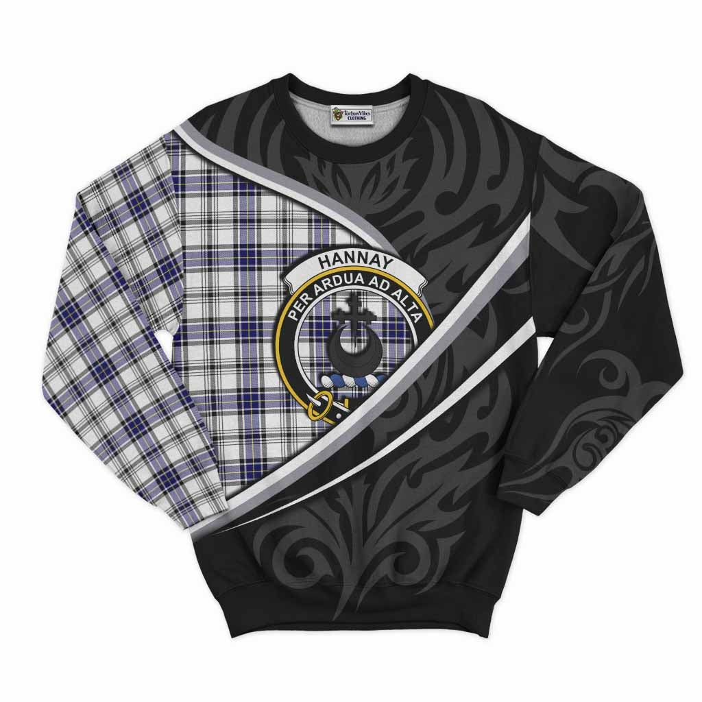Hannay Tartan Family Crest Sweatshirt Celtic Scottish Thistle Floral - Tartan Vibes Clothing