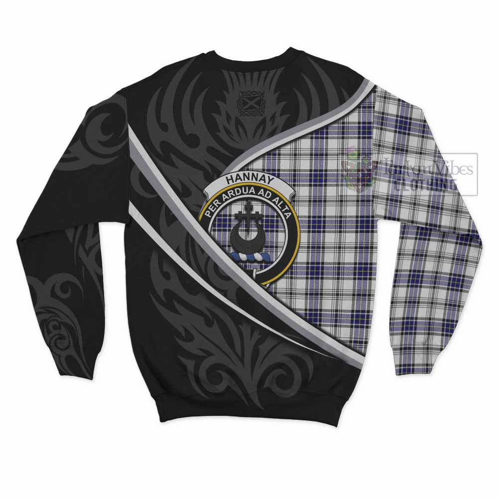 Hannay Tartan Family Crest Sweatshirt Celtic Scottish Thistle Floral - Tartan Vibes Clothing