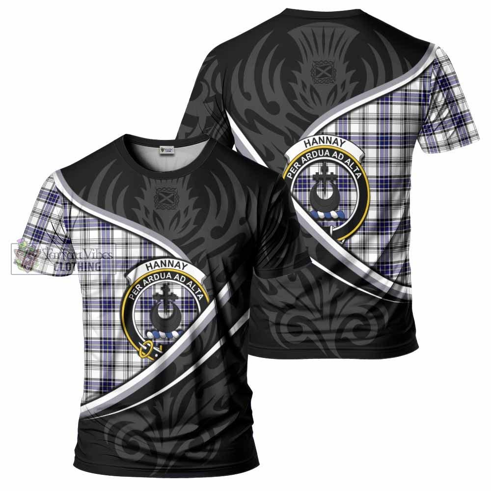 Hannay Tartan Family Crest T-shirt Celtic Scottish Thistle Floral - Tartan Vibes Clothing