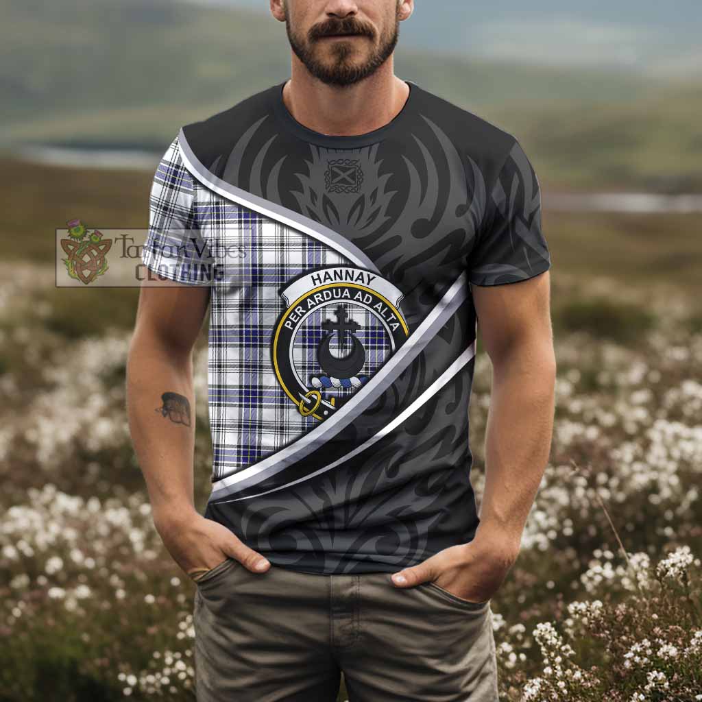 Hannay Tartan Family Crest T-shirt Celtic Scottish Thistle Floral - Tartan Vibes Clothing