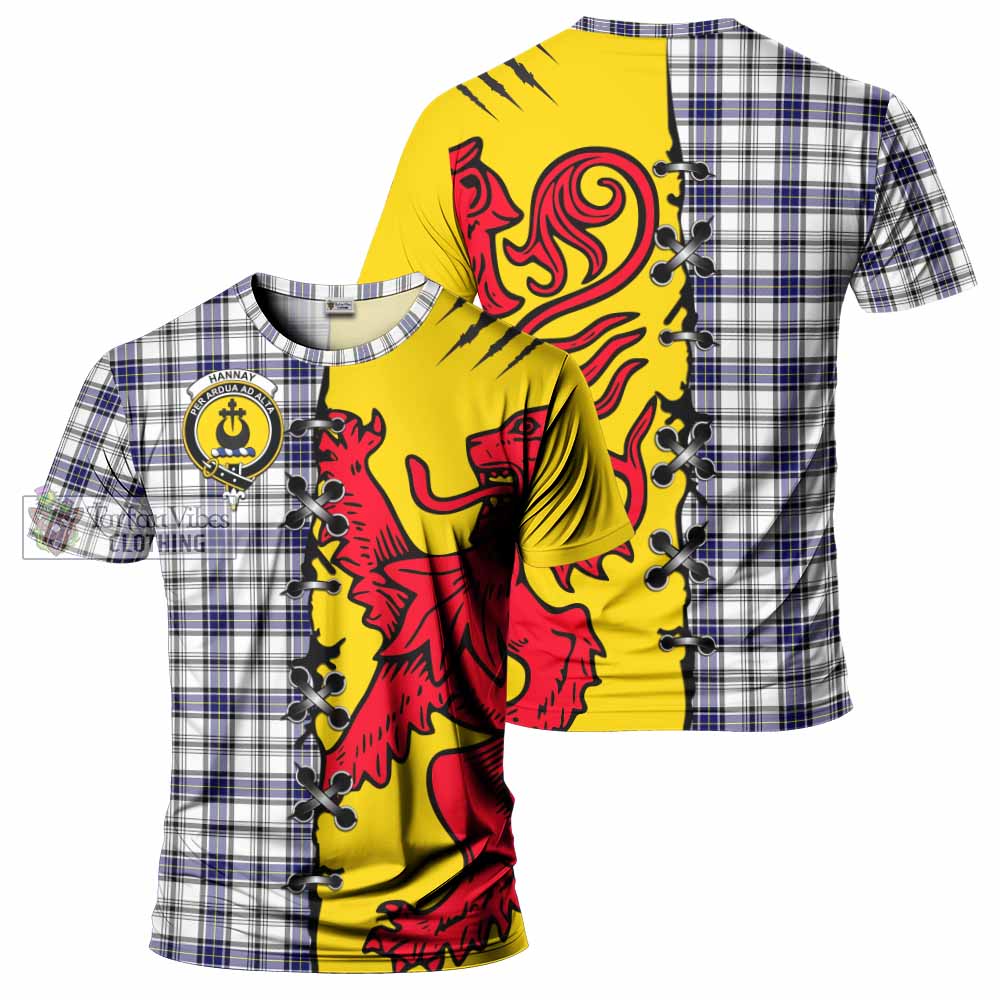Hannay Tartan Family Crest T-shirt Lion Rampant Honor - Tartan Vibes Clothing