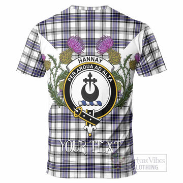 Hannay Tartan Family Crest T-Shirt Scottish Burns Night Thistle Floral