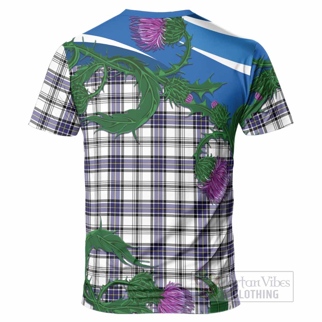Hannay Tartan Family Crest T-Shirt Thistle in Minimalism