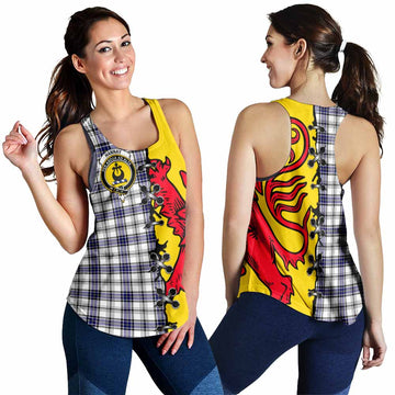 Hannay Tartan Family Crest Women Racerback Tanks Lion Rampant Honor - Tartan Vibes Clothing