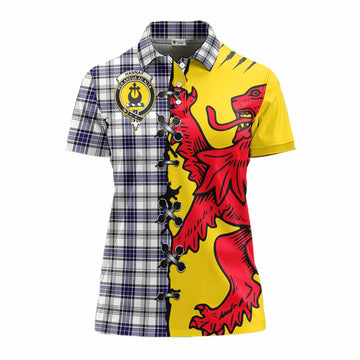 Hannay Tartan Family Crest Women's Polo Shirt Lion Rampant Honor - Tartan Vibes Clothing