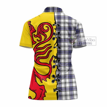 Hannay Tartan Family Crest Women's Polo Shirt Lion Rampant Honor - Tartan Vibes Clothing