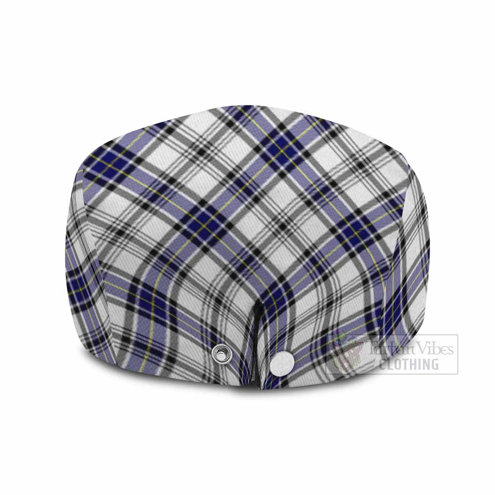 Hannay Tartan Flat Cap, Jeff Cap Cross Style with Family Crest - Tartan Vibes Clothing