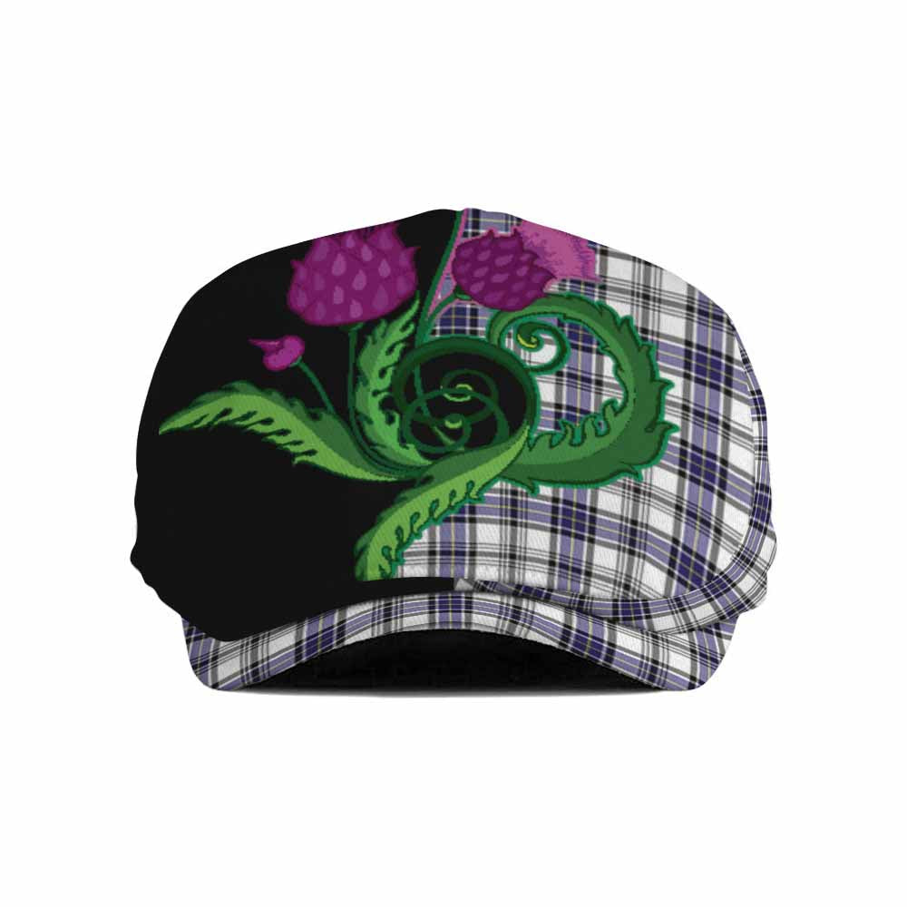 Hannay Tartan Flat Cap, Jeff Cap Traditional Scottish Thistle