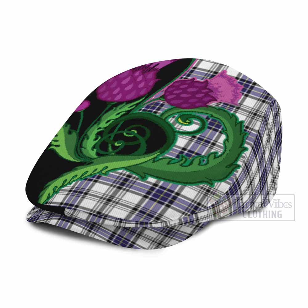 Hannay Tartan Flat Cap, Jeff Cap Traditional Scottish Thistle