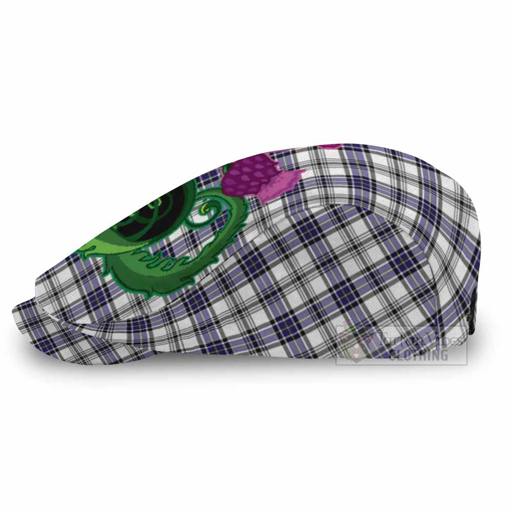 Hannay Tartan Flat Cap, Jeff Cap Traditional Scottish Thistle