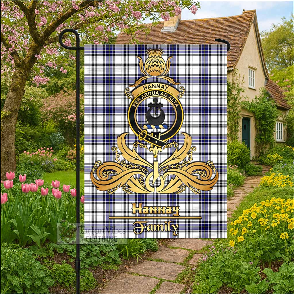 Hannay Tartan Garden Flag with Highland Thistle Cherish Family Crest Style - Tartan Vibes Clothing