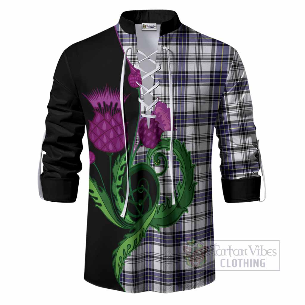 Hannay Tartan Ghillie Shirt Traditional Scottish Thistle