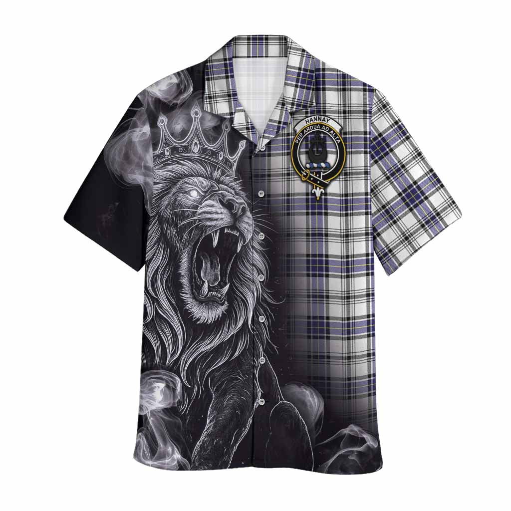 Hannay Tartan Hawaiian Shirt Roaring Lion Heritage