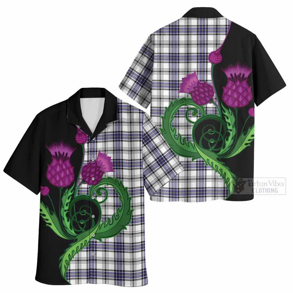 Hannay Tartan Hawaiian Shirt Traditional Scottish Thistle