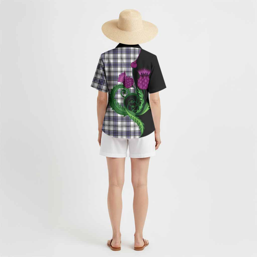 Hannay Tartan Hawaiian Shirt Traditional Scottish Thistle