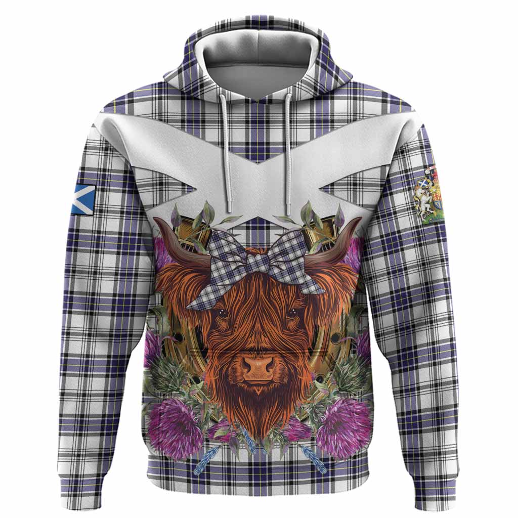 Hannay Tartan Hoodie Scottish Thistle Heilan Coo