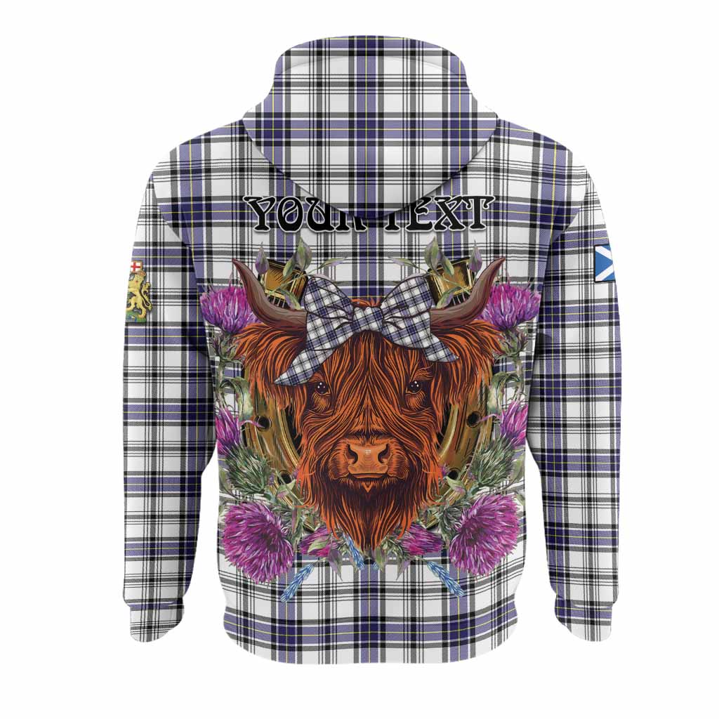 Hannay Tartan Hoodie Scottish Thistle Heilan Coo