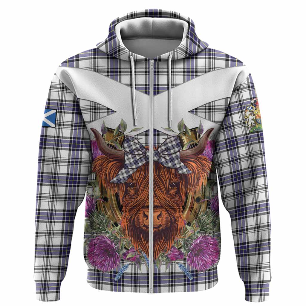 Hannay Tartan Hoodie Scottish Thistle Heilan Coo