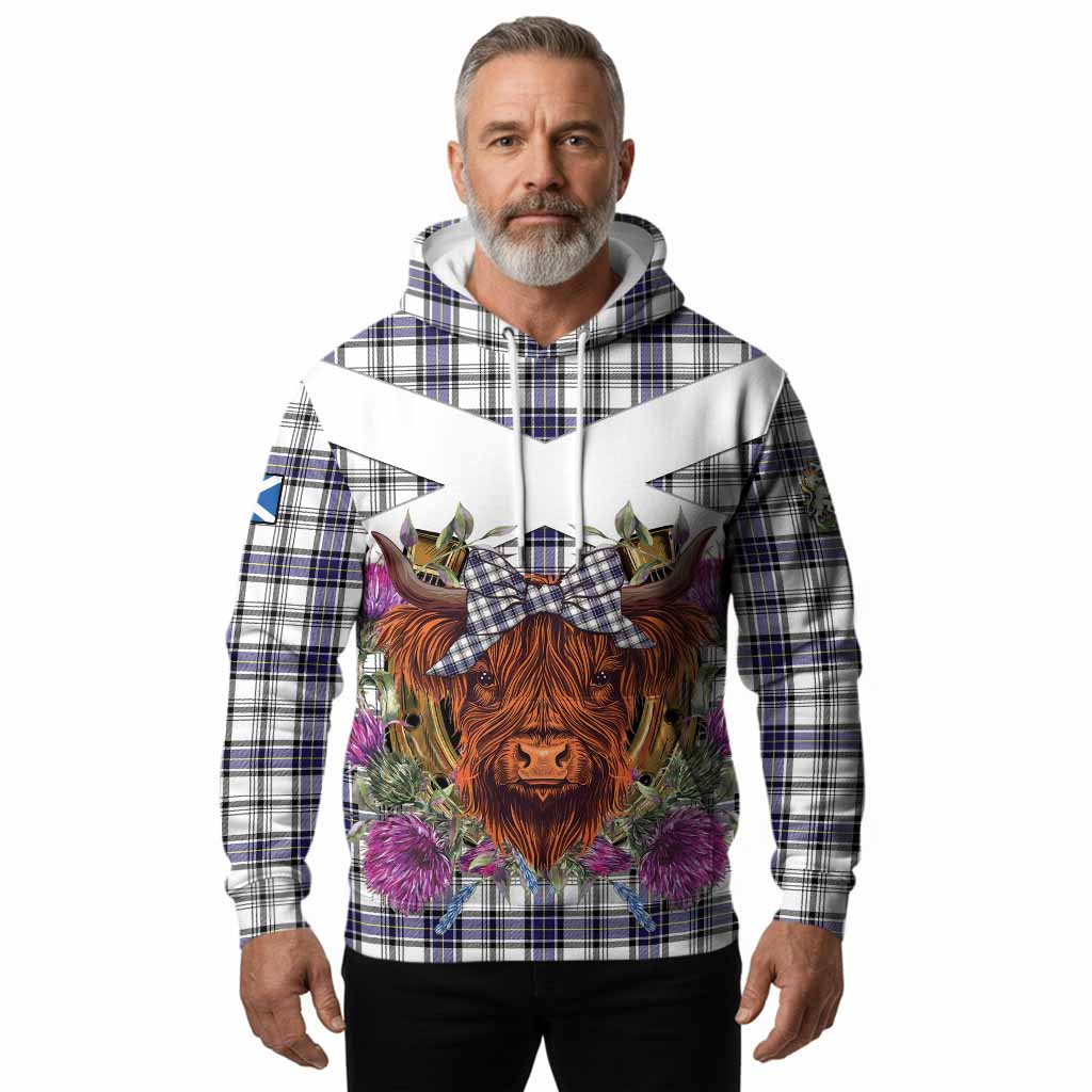 Hannay Tartan Hoodie Scottish Thistle Heilan Coo