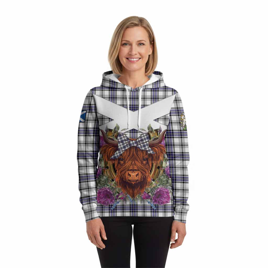 Hannay Tartan Hoodie Scottish Thistle Heilan Coo